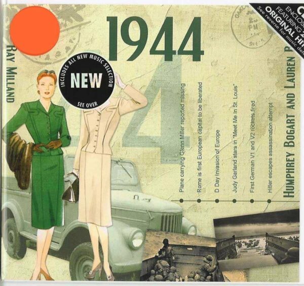 81st Anniversary Card with Original Hit Music of 1944. A Time to Remember, The Classic Years.