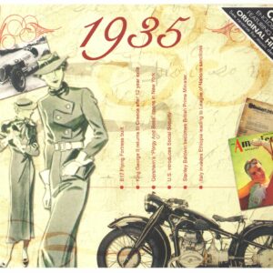 90th Anniversary Card with Original Hit Music of 1935. A Time to Remember, The Classic Years.