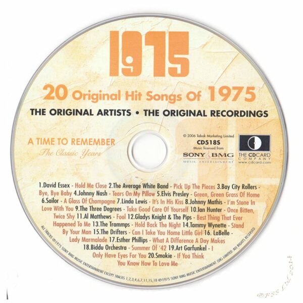 50th Anniversary Card with Original Hit Music of 1975. A Time to Remember, The Classic Years. - Image 2