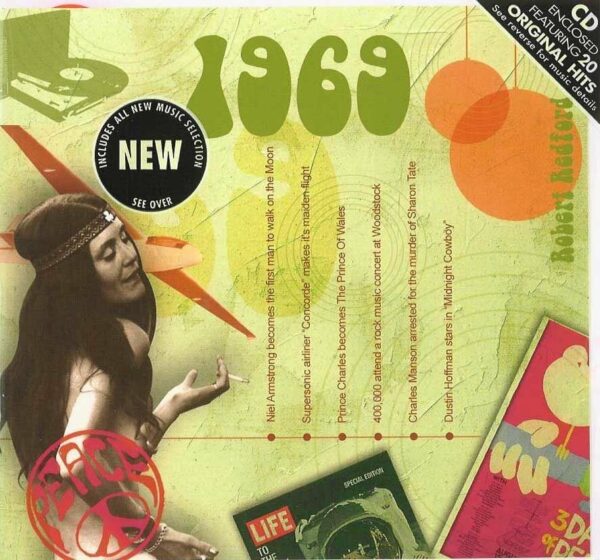 56th Anniversary Card with Original Hit Music of 1969. A Time to Remember, The Classic Years.