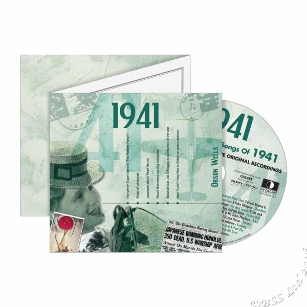 84th Anniversary Card with Original Hit Music of 1941. A Time to Remember, The Classic Years. - Image 2
