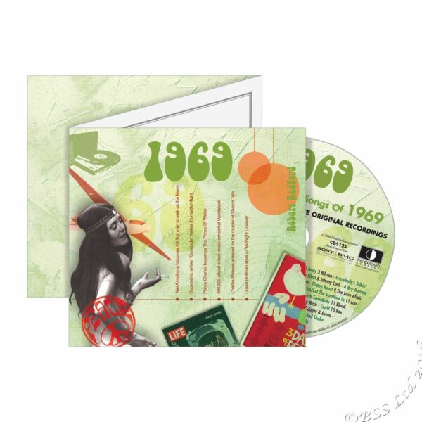 56th Anniversary Card with Original Hit Music of 1969. A Time to Remember, The Classic Years. - Image 3