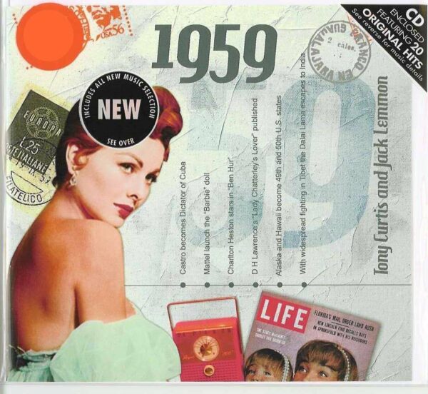 66th Anniversary Card with Original Hit Music of 1959. A Time to Remember, The Classic Years.