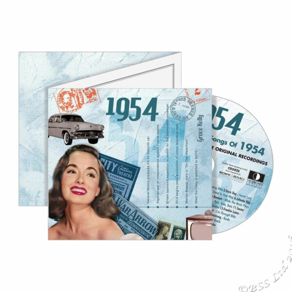 71st Anniversary Card with Original Hit Music of 1954. A Time to Remember, The Classic Years. - Image 3