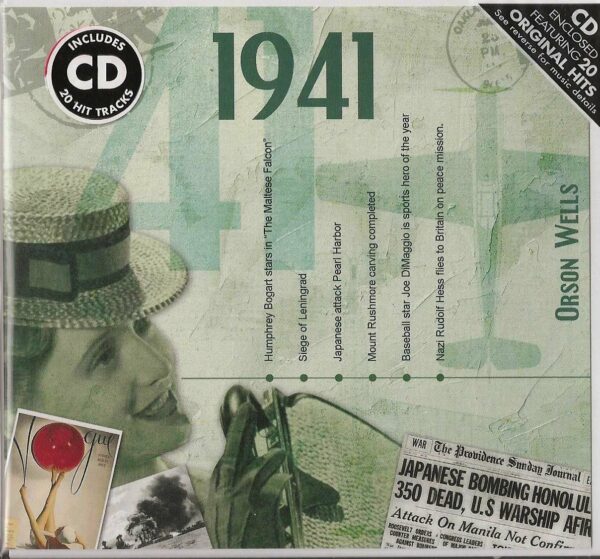 84th Anniversary Card with Original Hit Music of 1941. A Time to Remember, The Classic Years.
