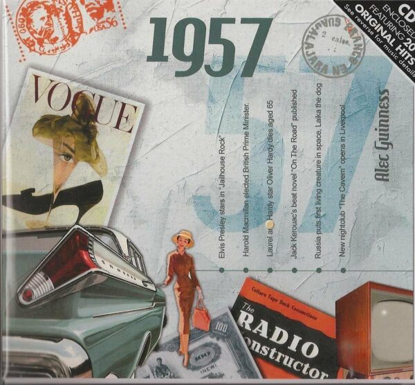68th Anniversary Card with Original Hit Music of 1957. A Time to Remember, The Classic Years.