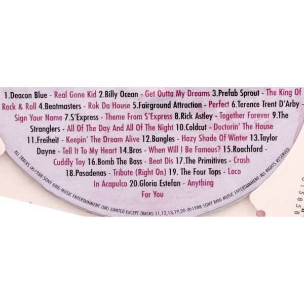 Music of 1988 track list