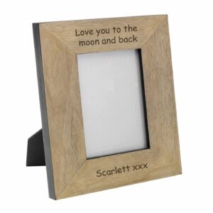 Personalised 5" x 7" Wooden Photo Frame Engraved Free