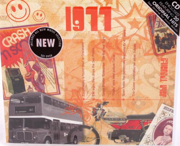 48th Anniversary Card with Original Hit Music of 1977. A Time to Remember, The Classic Years.
