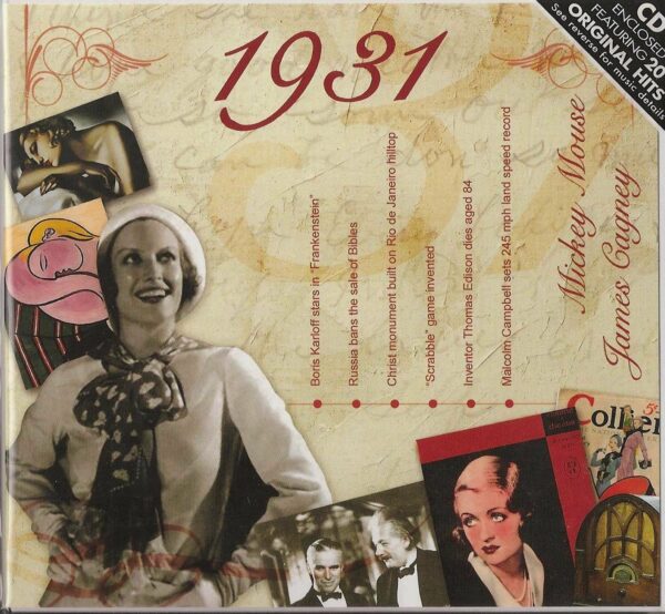 90th Anniversary or Birthday gift ~ Hit Music CD from 1931 & Greeting Card