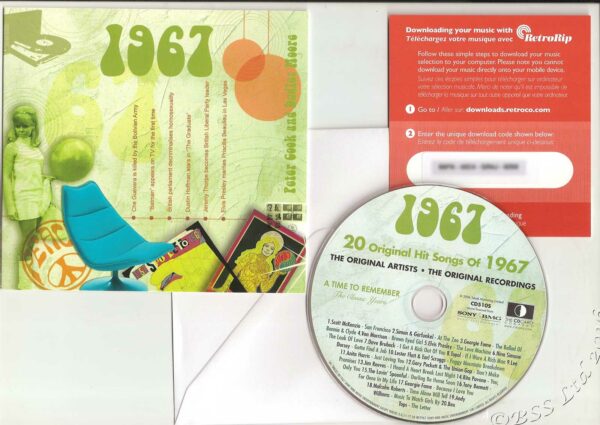 58th Anniversary Card with Original Hit Music of 1967. A Time to Remember, The Classic Years. - Image 4
