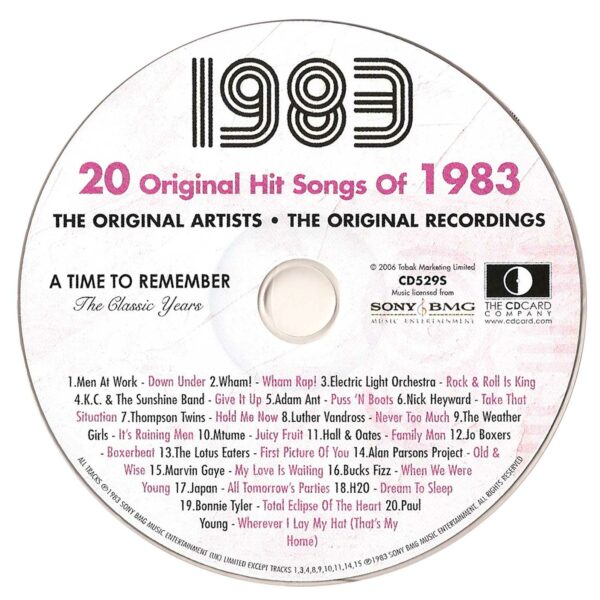 Combined CD & DVD Greeting Card Gift Set - 1983 - Image 3