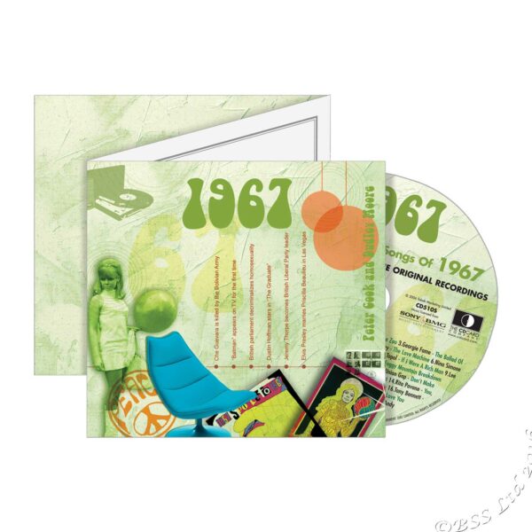 58th Anniversary Card with Original Hit Music of 1967. A Time to Remember, The Classic Years. - Image 5