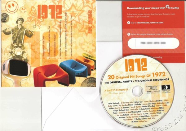 Original Hit Music of 1972. A Time to Remember, The Classic Years. Contents