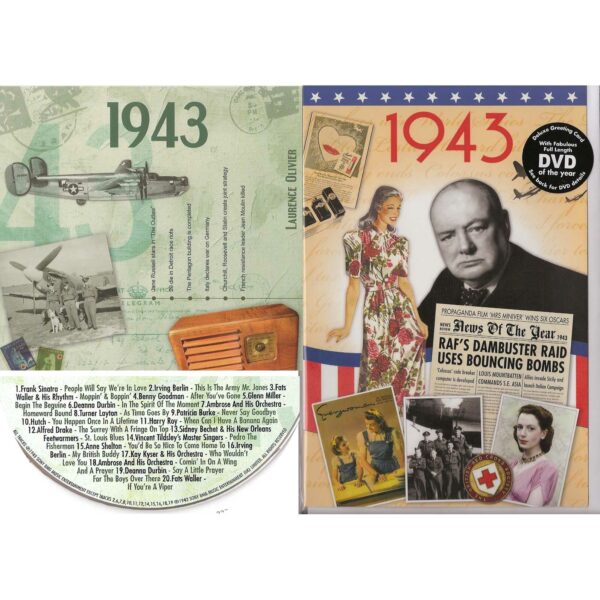 75th Anniversary or Birthday gifts CD & DVD ~ Revisit the Music and News of 1943 items view