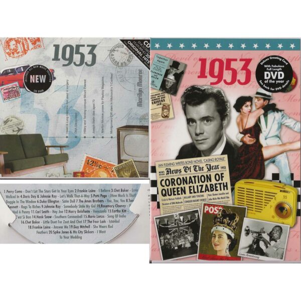 65th Anniversary or Birthday gifts CD & DVD ~ Revisit the Music and News of 1953 items view