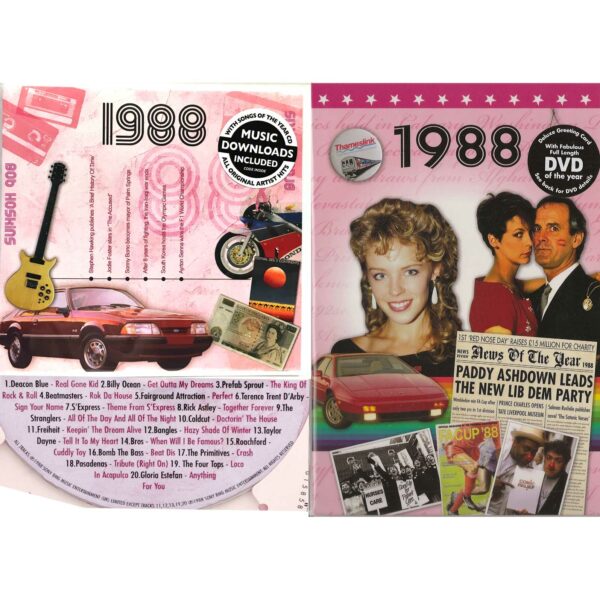 30th Anniversary or Birthday gifts CD & DVD ~ Revisit the Music and News of 1988 items view