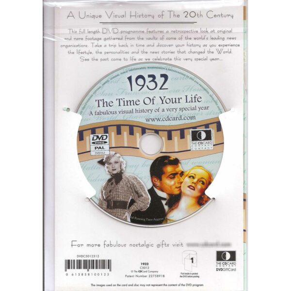 1932 The Time of Your Life DVDCard Rear view