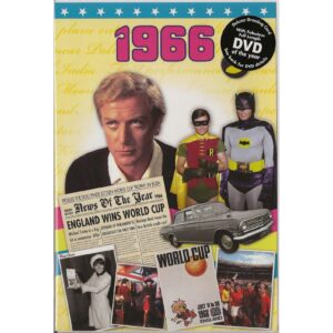 52nd Anniversary gift ~ DVD with Memories from 1966 and a Greeting Card in one front view