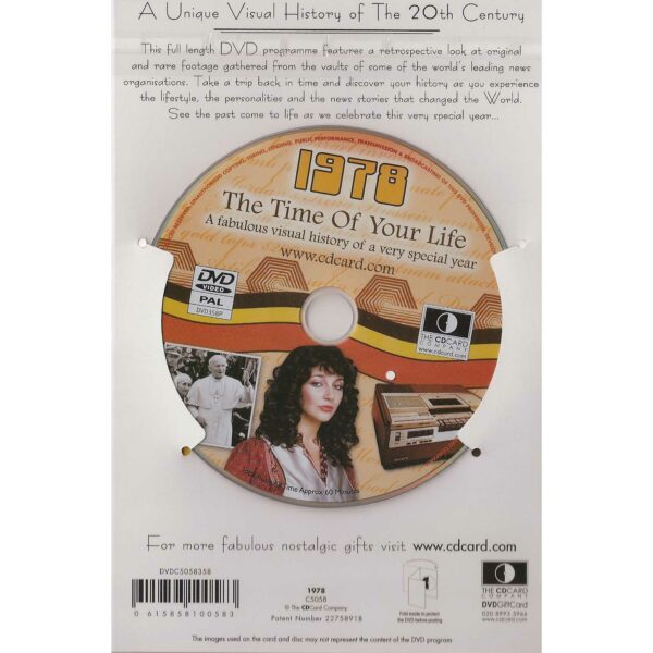 1978 The Time Of Your Life Card with DVD - rear view