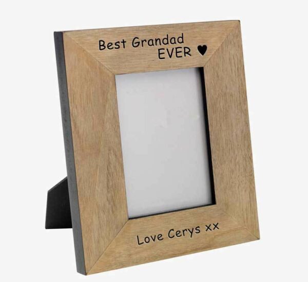 Personalised 6" x 4" Wooden Photo Frame Engraved Free - Image 3