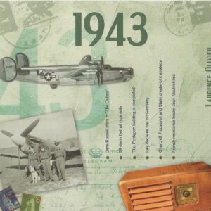 82nd Anniversary Card with Original Hit Music of 1943. A Time to Remember, The Classic Years.