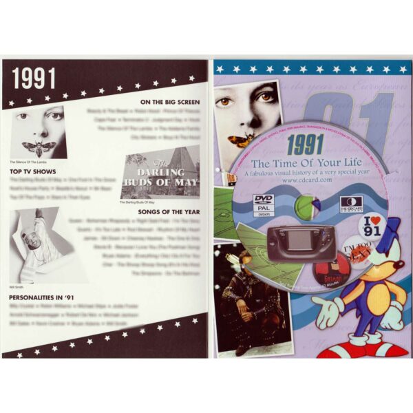 27th Anniversary Gift ~ DVD With Memories From 1991 And A Greeting Card In One inside