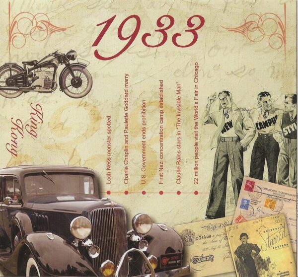 90th Anniversary or Birthday gifts CD & DVD ~ Revisit the Music & News of 1933 - Image 3