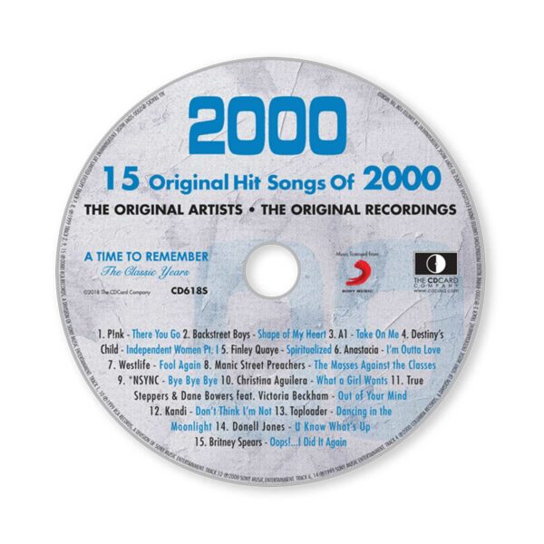 A Time to Remember The Classic Years Music of 2000 CD