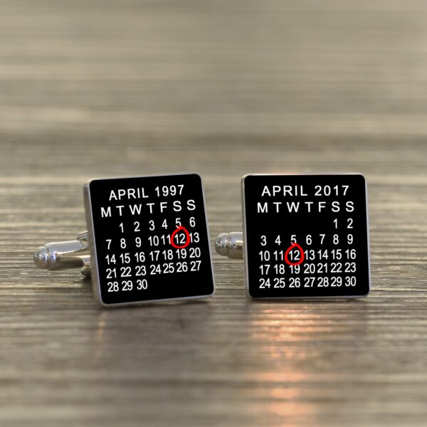 Celebration Calendar Personalised Cufflinks - Image 4