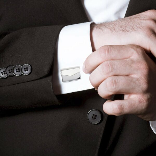 Personalised Cuff-links ~ Envelope with message inside - Image 4