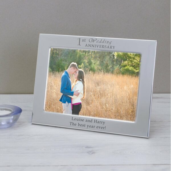 Silver-plated 1st Wedding Anniversary Photo Frame