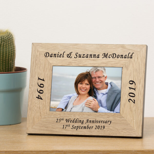 Wedding Anniversary Personalised Wooden Frame - Image 2