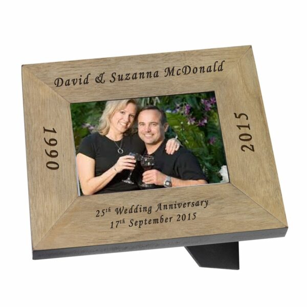 Wedding Anniversary Wooden Frame 6"x 4" (150mm x 100mm)