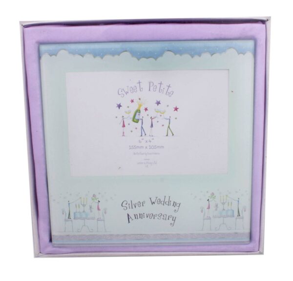 Silver Wedding Anniversary Photo Frame by Sweet Petite