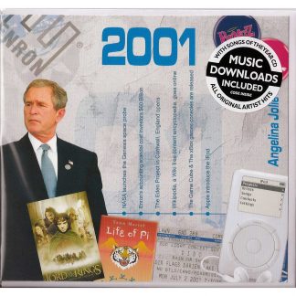 18th Anniversary gift for 2019 ~ Hit Music from 2001, CD, Card & download