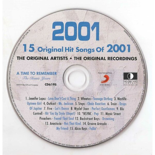 CD 2001 Track List