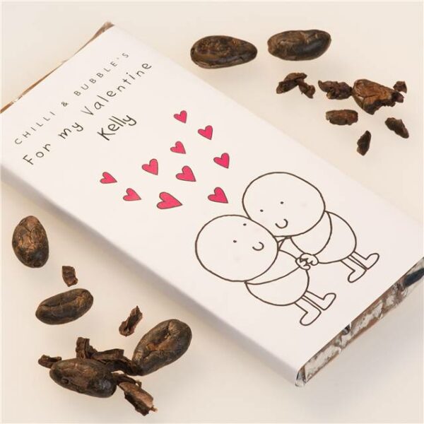 Personalised Chilli and Bubbles Valentines Chocolate Bar