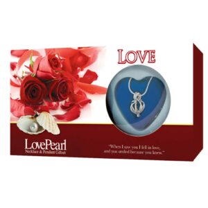 Love Pearl In Clamshell Locket & Silver Necklace Love Roses