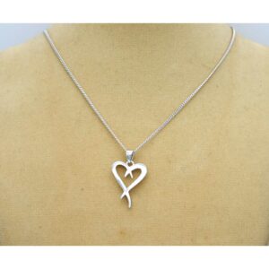 Sterling Silver 925 Heart Necklace by equilibrium