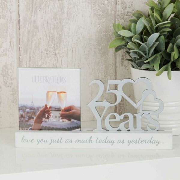 25 years Celebrations Photo Frame for 4 x 4 print wbwg100725