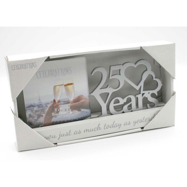 25 years Celebrations Photo Frame for 4 x 4 print wg100725 boxed