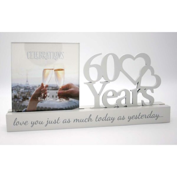 60 years Celebrations Photo Frame for 4" x 4" print - Image 3