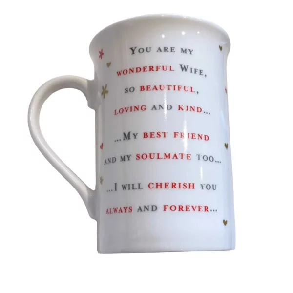 Fine China Floral Sentiment Mug - Wife - Image 5