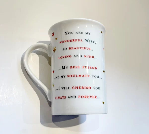 Fine China Floral Sentiment Mug - Wife - Image 2