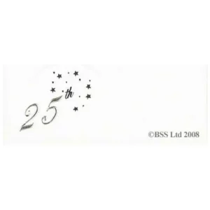 Silver 25th Anniversary Place Card by Jean Barrington