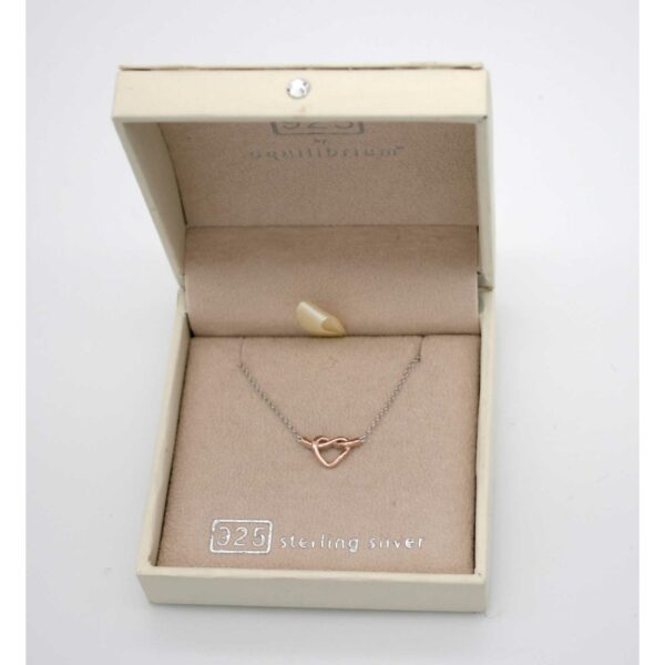 Sterling Silver 925 Gold Plated Heart Necklace by equilibrium - Image 3