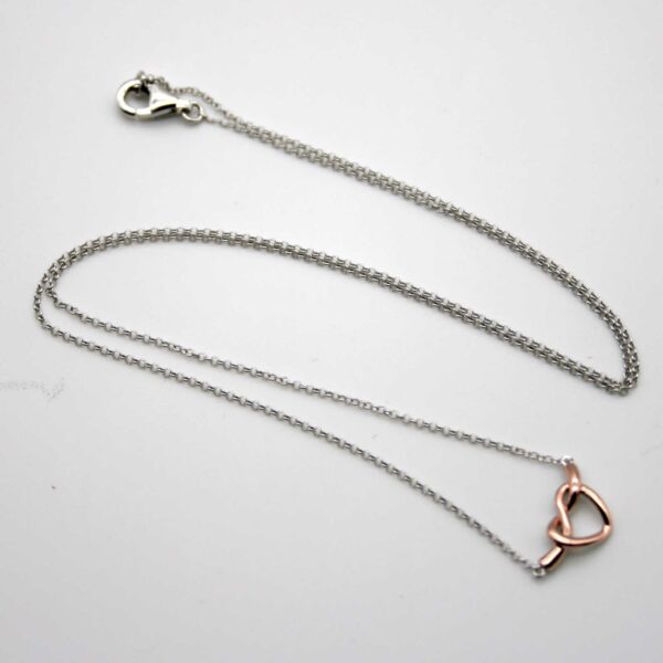 Sterling Silver 925 Gold Plated Heart Necklace by equilibrium - Image 5