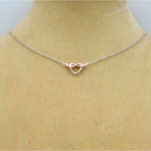 Sterling Silver 925 Gold Plated Heart Necklace by equilibrium 289050