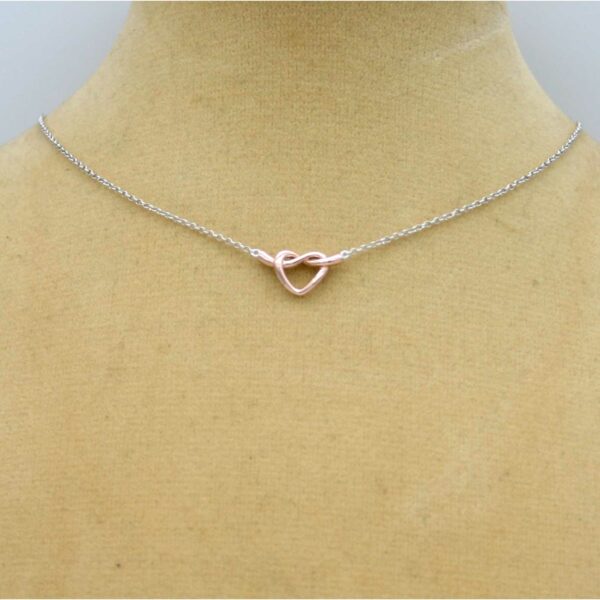 Sterling Silver 925 Gold Plated Heart Necklace by equilibrium 289050